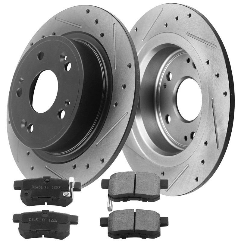 For Honda Accord Brake Rotors with Pads Rear Disc Rotors and Brake Pads 2008-17