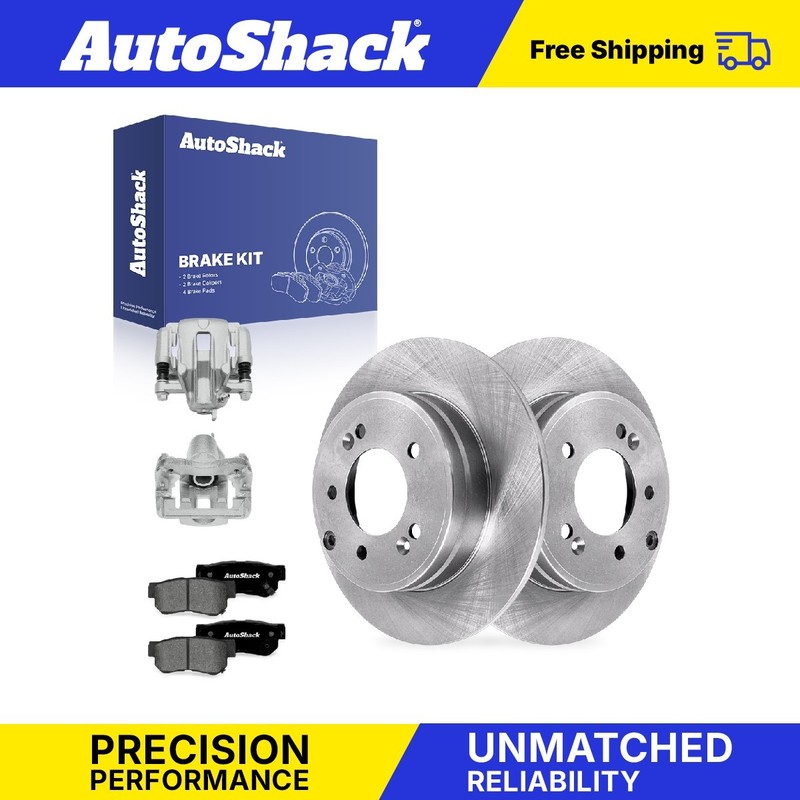 Rear Brake Rotors Premium Pads Calipers for Hyundai, Sonata 2006, FWD V6 3.3L
