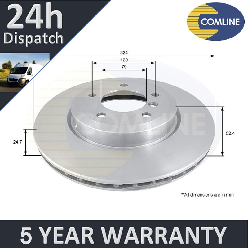 Fits BMW 3 Series 1999-2007 2.5 3.0 D Comline Front Brake Disc #1