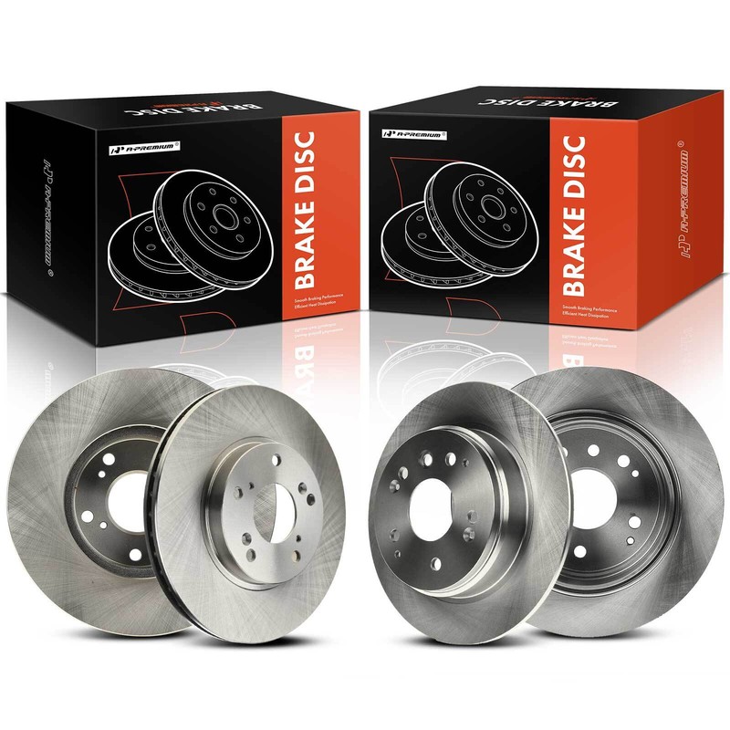 A-Premium Disc Brake Rotors Front &Rear for Honda Element 282mm Outside Diameter