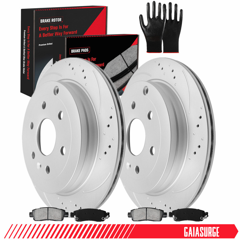 Rear Rotors Ceramic Brake Pads for Chevy Traverse GMC Acadia Saturn Outlook