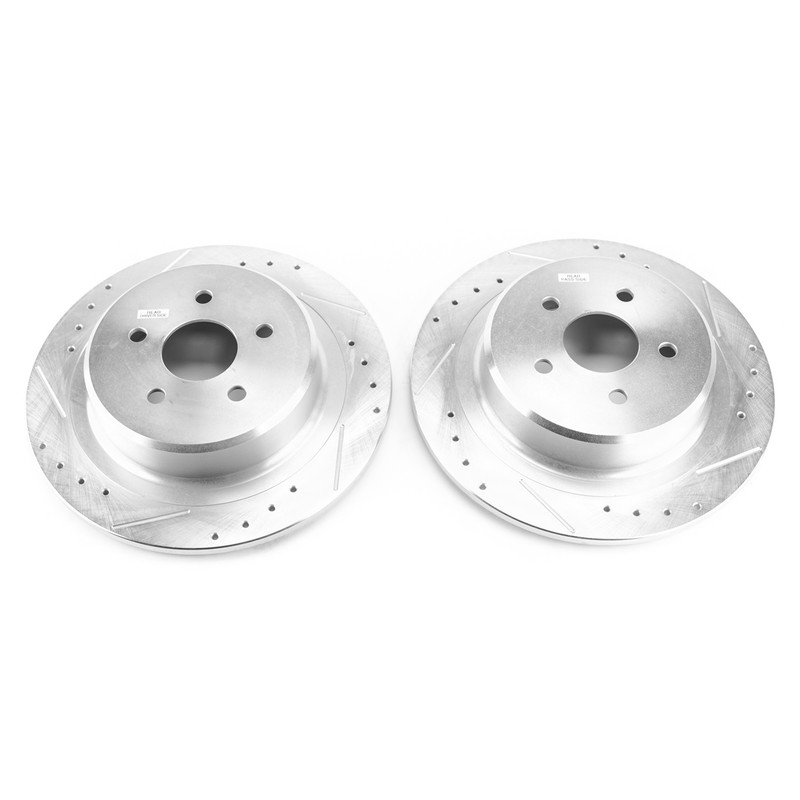 Power Stop for Jeep Wrangler BBK Rear Drilled & Slotted Rotor – Pair