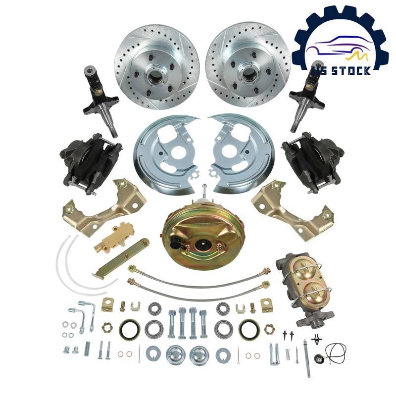 Disc Brake Conversion Kit 9″ Booster Drilled Rotors For 1964-1972 GM A F X Body