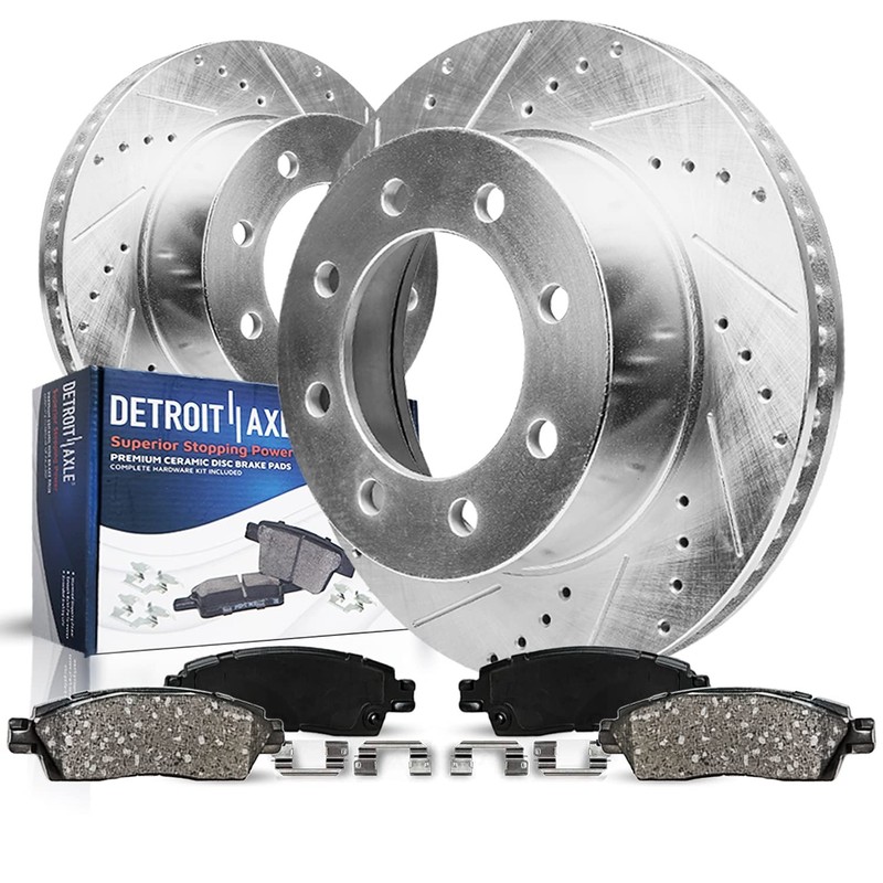 8-Lug Front Brake Pads Rotors for 2003-2008 Dodge Ram 2500