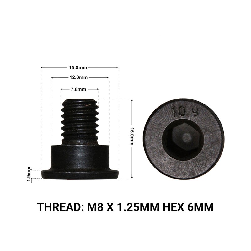 2X FRONT or REAR BRAKE DISC RETAINING SCREWS FITS: BMW i3 I01 2013- DRS1662Z