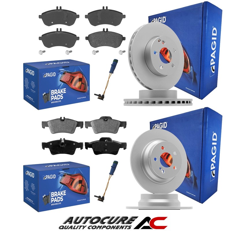 FOR MERCEDES E-CLASS E220 (S212) PAGID FRONT & REAR BRAKE DISCS & PADS SET