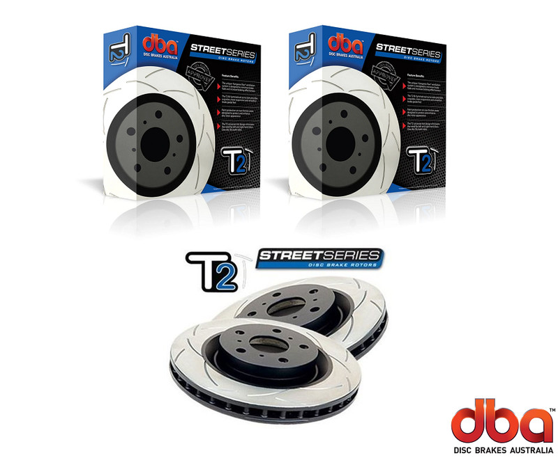 Rear Brake Discs Set DBA Street T2 For Mitsubishi Lancer EVO 5 6 7 8 9, 300mm