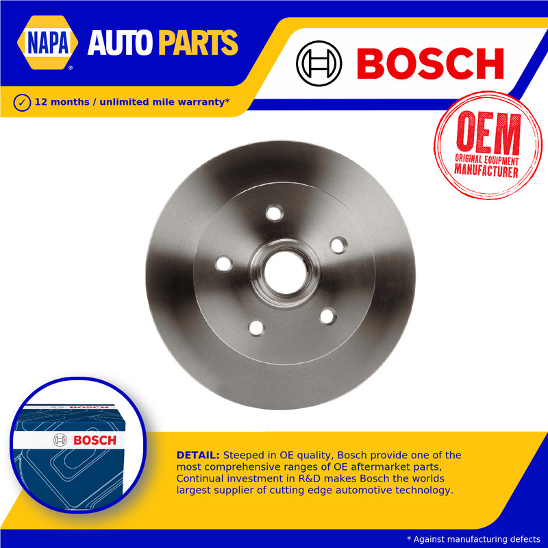 2x Brake Discs Pair Solid Front 257.7mm 0986478224 Bosch Set 251407617D BD177