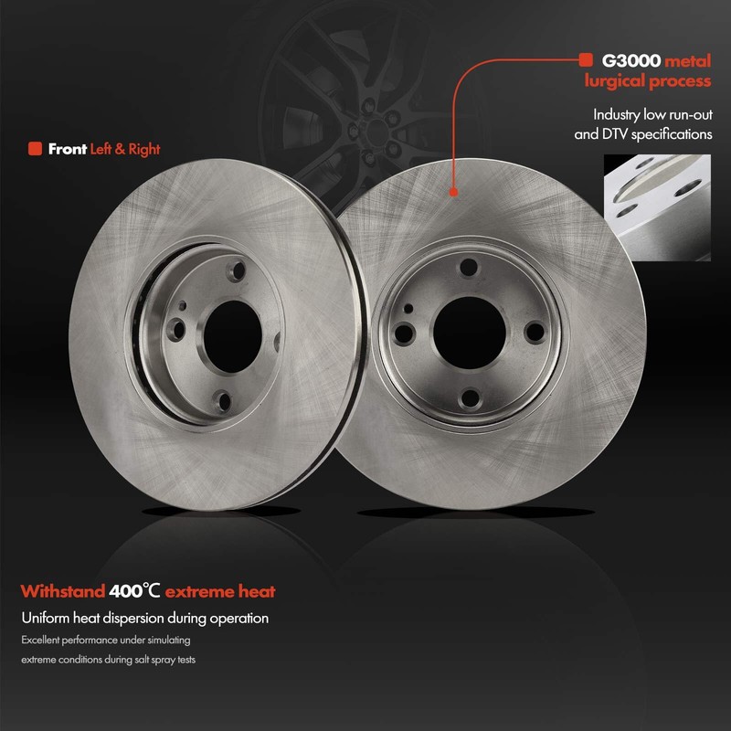 2Pcs Front Left & Right Disc Brake Rotors for Toyota Yaris 19-20 Yaris iA Scion gallery
