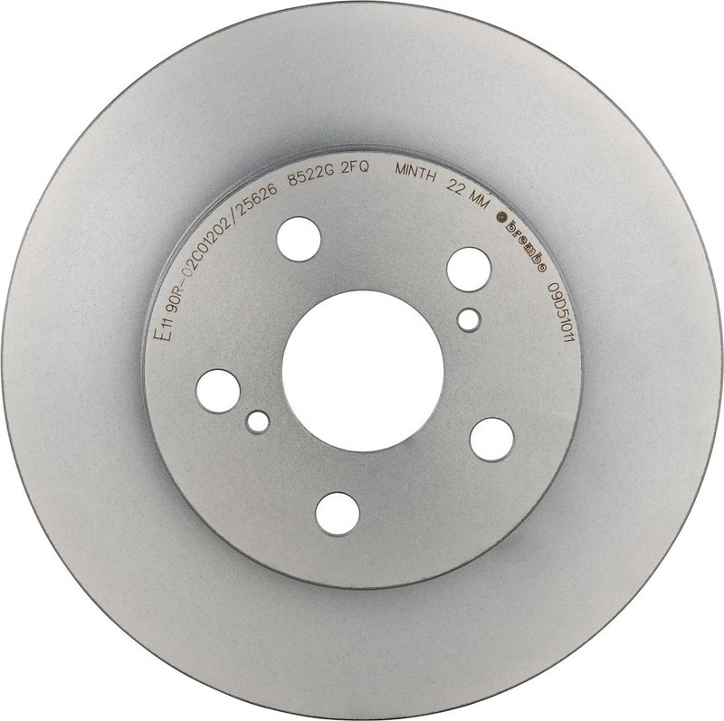 Brembo 09D51011C02 Brake Rotor Prime Vented Wheel Bolt Pattern 5 x 100mm Single