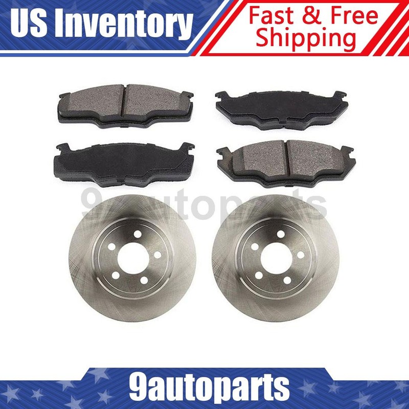 Front Disc Brake Rotors + Brake Pads for 1983 Volkswagen Rabbit To 12/83