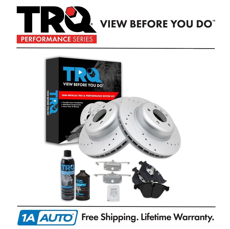 TRQ Performance Front Brake Pad & Rotor Kit Fits 2004-2010 BMW