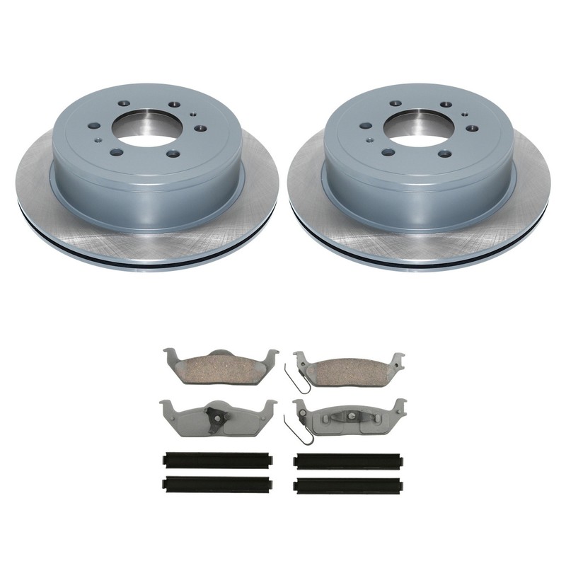 DuraGo Rear Vented Rotors Wagner ThermoQuiet Ceramic Pads Kit For F-150 Mark LT