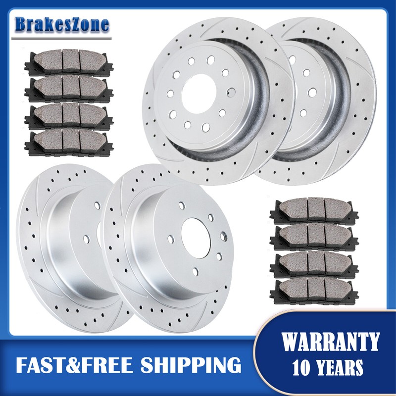 278mm Front & 272mm Rear Brake Rotors Pads fit for Ford Focus 2012-2018 Brakes
