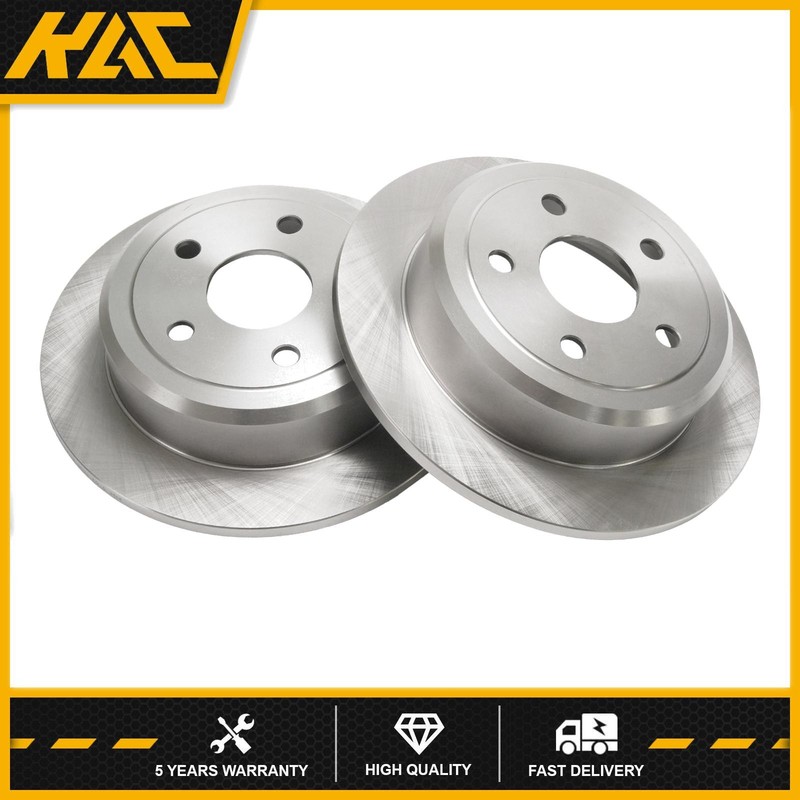 2PC Rear Solid Brake Rotors For 2007-2018 Jeep Wrangler JK 2018 Jeep Wrangler