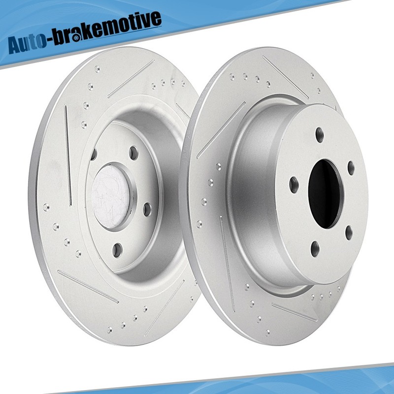Rear Slotted Brake Rotors Discs Fits 2013 2014-2018 Ford C-Max Escape Transit