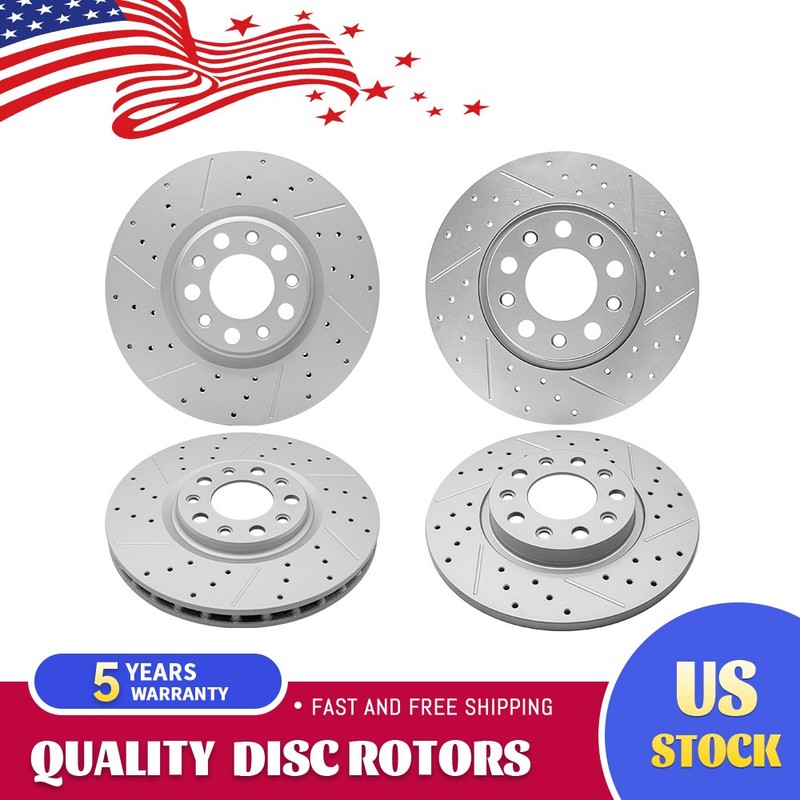 Front and Rear Disc Brake Rotors Kit for 2015 2016 2017 Chrysler 200