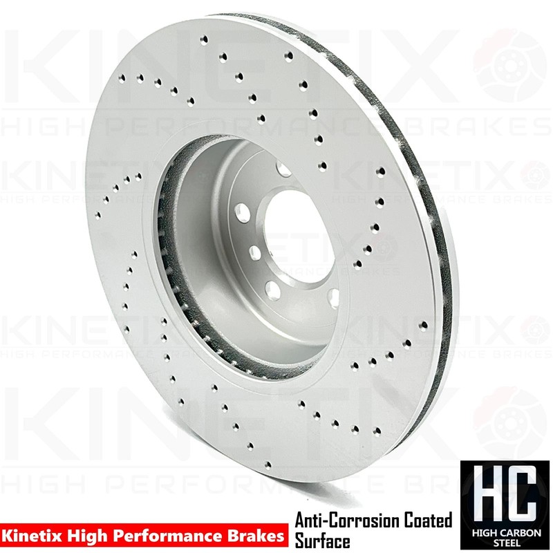 FOR BMW 335d 435d DRILLED FRONT REAR BRAKE DISCS PADS WEAR SENSORS 370mm 345mm gallery