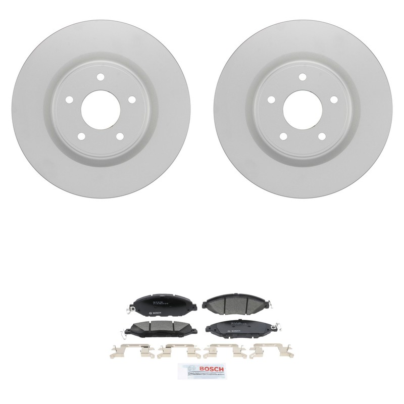 Bosch Front Quietcast Rotors Ceramic Disc Brake Pad Kit For JX35 Pathfinder QX60