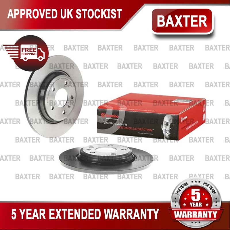 Fits Audi A4 2015- A5 2016- Q5 2016- + Other Models Baxter Rear Brake Discs