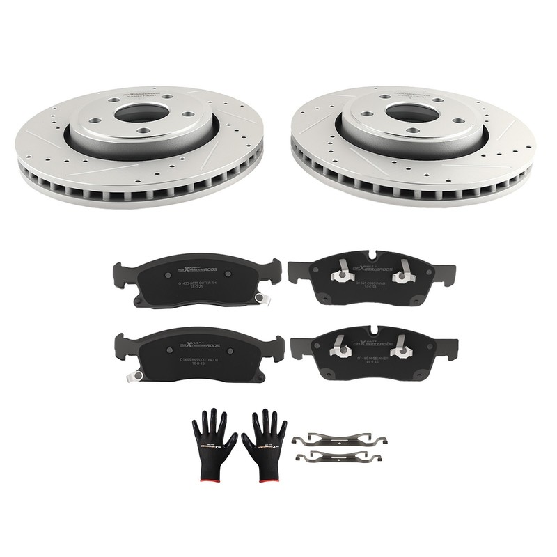 Front Brake Rotors+Brake Pads for Dodge Durango 2011-20Jeep Grand Cherokee 11-18 gallery