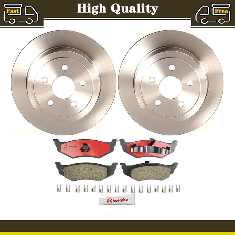 Rear Brake Pads and Disc Rotors Set Fits Dodge Neon 2.0L