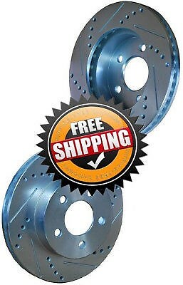 Jaguar XKR 00 01 02 Drill Slot Brake Disc Rotors FRONT