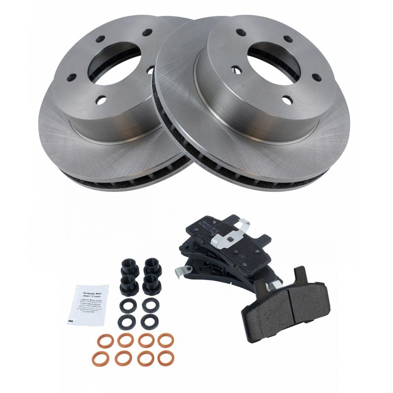 TRQ Brake Rotor & Semi Metallic Pad Front Kit for Chevy Astro GMC Safari gallery