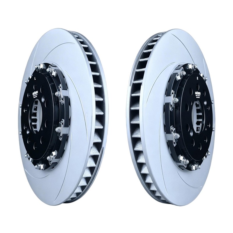 FOR HONDA CIVIC TYPE R FK2 FK8 ACURA FRONT SLOTTED BRAKE ROTORS 2017-2025 350MM gallery