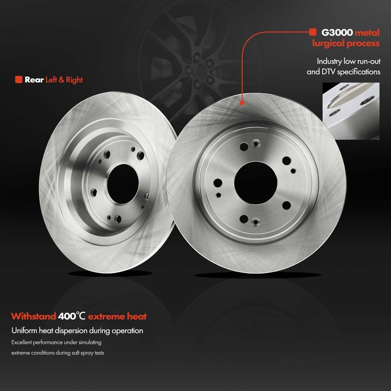 4x Disc Brake Rotors for Honda Accord 2006-2012 Acura TSX 2009-2014 Front & Rear gallery