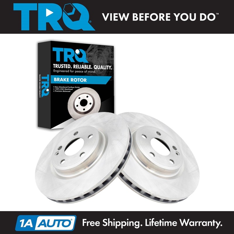 TRQ Front Disc Brake Rotor LH RH Kit Pair Set of 2 for Infiniti Mercedes