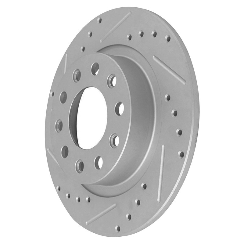 264mm Pair Rear Drilled and Slottet Disc Brake Rotors for 2013 - 2016 Dodge Dart gallery