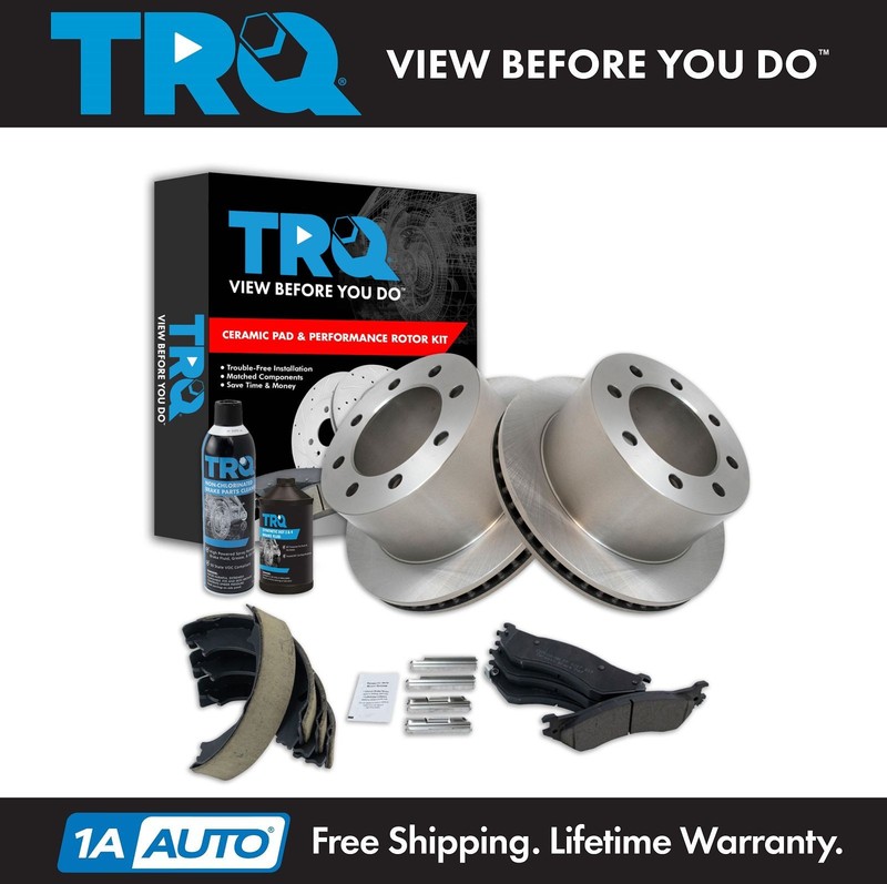 TRQ Rear Brake Pad & Rotor Kit Fits 2001-2002 Dodge