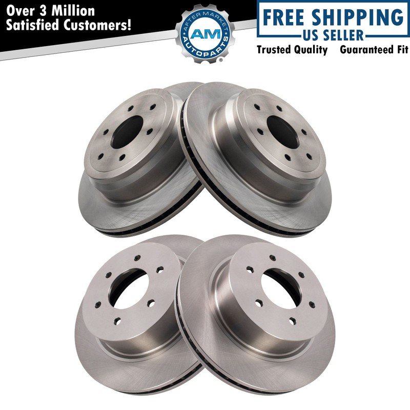 Brake Rotors Set Fits 2016-2023 Nissan TITAN XD