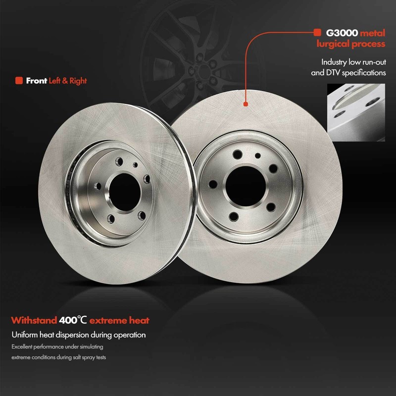 321mm Front Left & Right Side Disc Brake Rotors for Cadillac ATS 2013 2014-2019 gallery