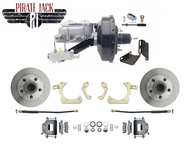 1965-1968 Chevy Impala Power Disc Brake Conversion Kit 9″ Black Power Booster