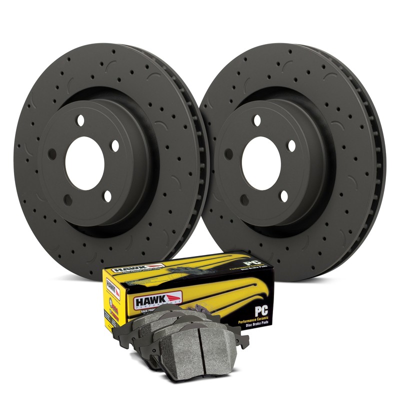 Hawk Talon PC Drilled & Slotted Front Brake Kit for 06-15 Volkswagen Passat gallery