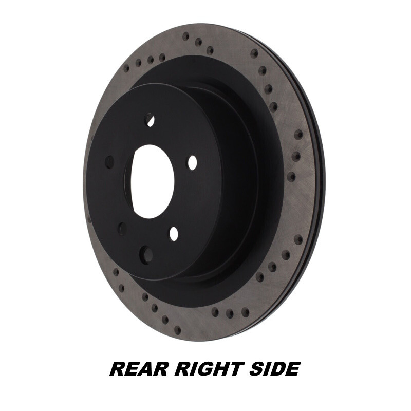StopTech Sport Drilled 1-Piece Rear Right Brake Rotor for 10-18 Nissan Maxima gallery