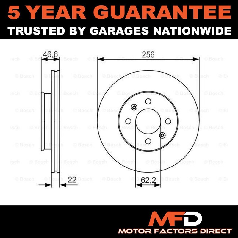 Fits Hyundai i20 2008-2015 Kia Rio 2005-2011 MFD Front Brake Disc 517121G000 gallery