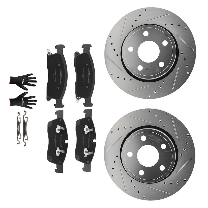 Front Drilled Brake Rotors Pads for Jeep Grand Cherokee 2011-18 Dodge Durango gallery