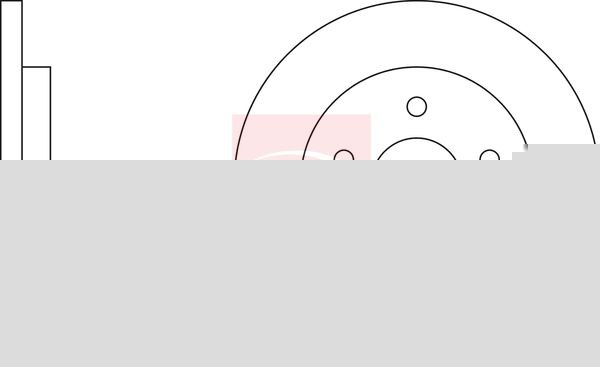 APEC DSK3747 Brake Disc Rear Solid Braking 260mm Outer Diameter Fits Renault Zoe