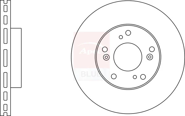 2x Brake Discs Pair Vented fits HONDA CIVIC FD3, Mk8 1.3 Front 06 to 12 LDA2 Set