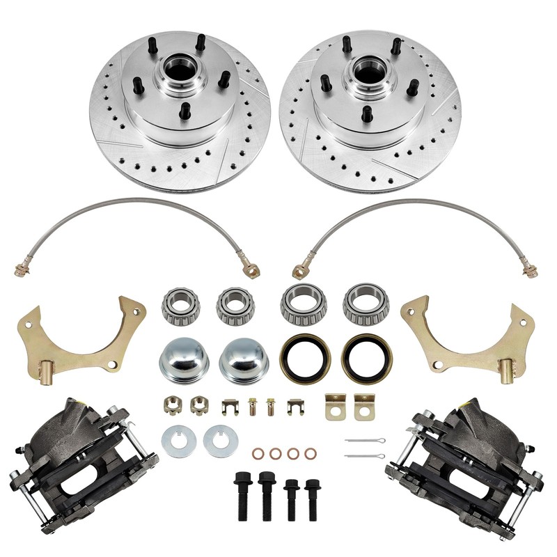 Front Disc Brake Kit, 5x4-3/4" GM Bolt Pattern for Ford Mustang II Complete 11" gallery