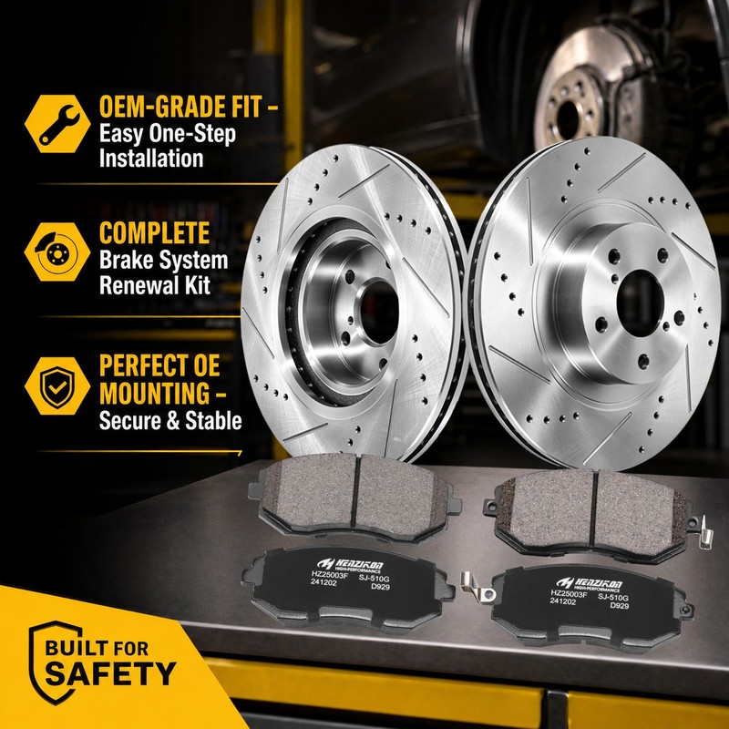 Front Drilled Rotors Brake Pads for Subaru Legacy Forester Impreza Outback Baja gallery