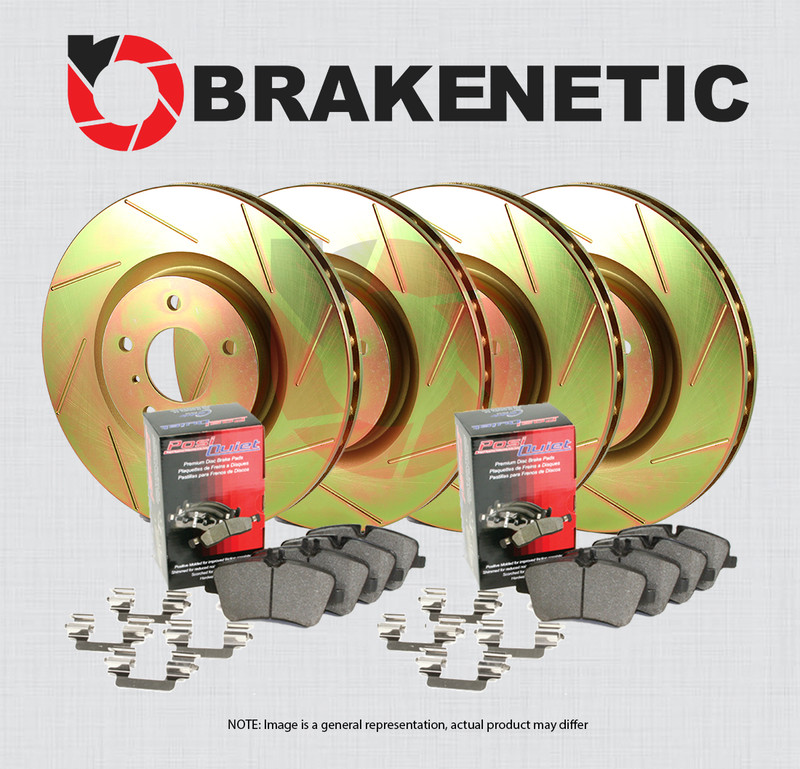 F&R BRAKENETIC Sport Slotted Brake Rotors + Ceramic Pads 36.47036.51