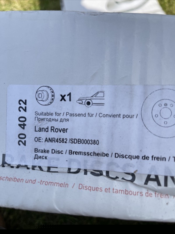NK 43881 Single Front Brake Disc Fits Land Rover Discovery II OE SDB000380