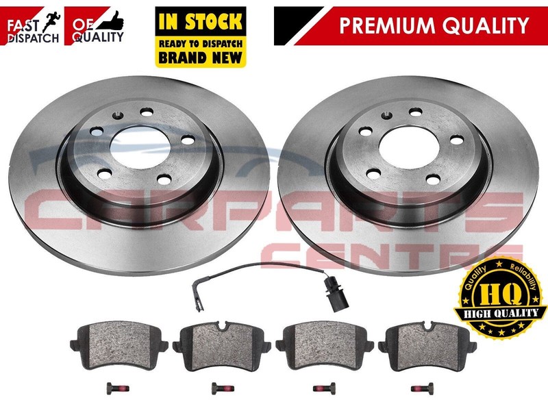 FOR AUDI A7 3.0 TDI 2010- PREMIUM REAR BRAKE DISCS PADS SET KIT 300mm