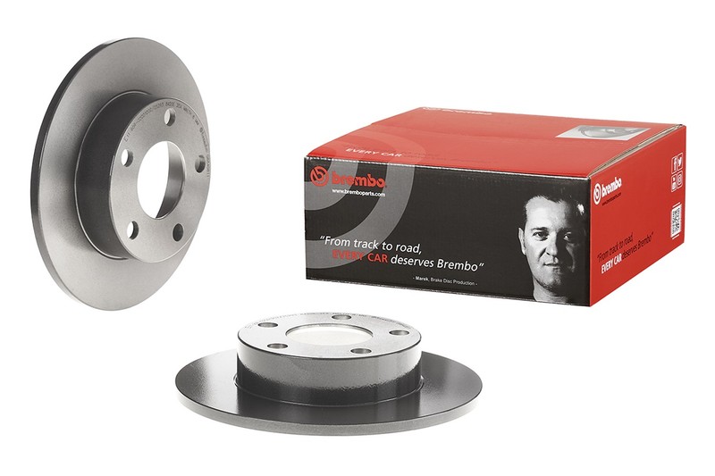 Brembo Rear Solid UV Coated Disc Brake Rotor 245mm 5 Lugs For A4 Quattro Passat