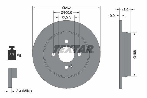 TEXTAR Brake Discs & Pads Front & Rear Braking Service Set Fits Kia Rio gallery