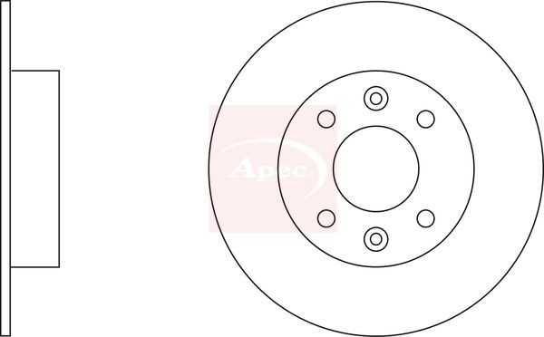 Brake Disc Front Solid Braking System Fits Renault Clio Super 5 APEC DSK184 gallery